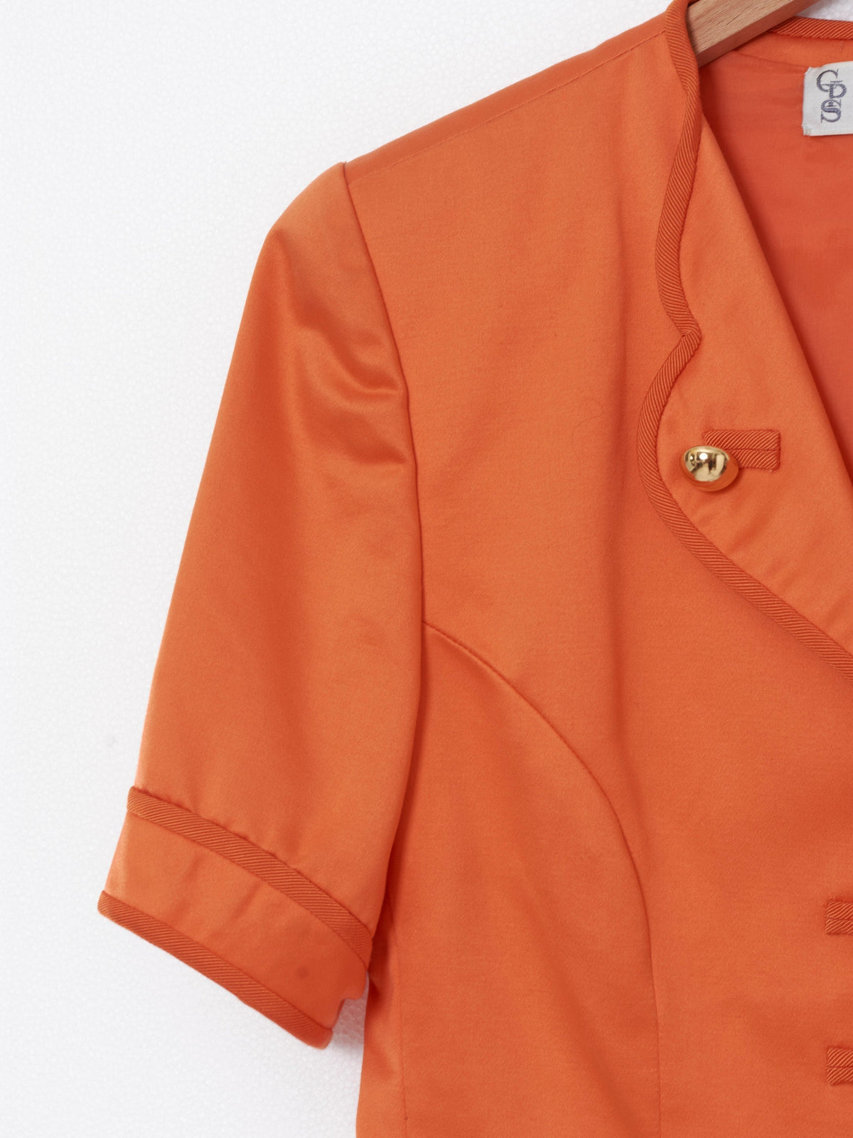 Orange silk jacket and skirt suit Giancarlo Parri