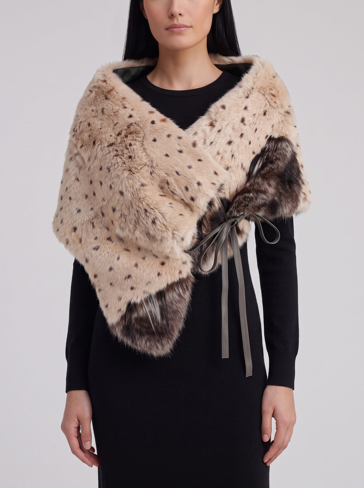 Gianfranco Ferré Vintage Asymmetric Fur Cape W27526.202  Gianfranco Ferré 