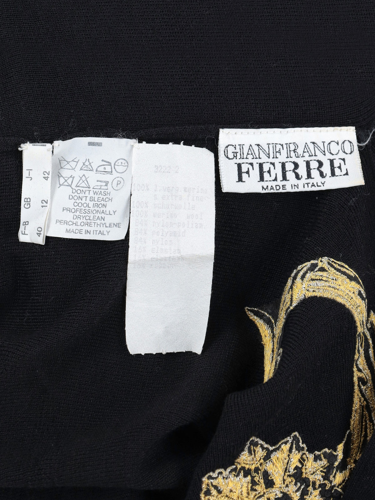 Gianfranco Ferrè Wool Bodysuit WCV041224.112  Gianfranco Ferré 