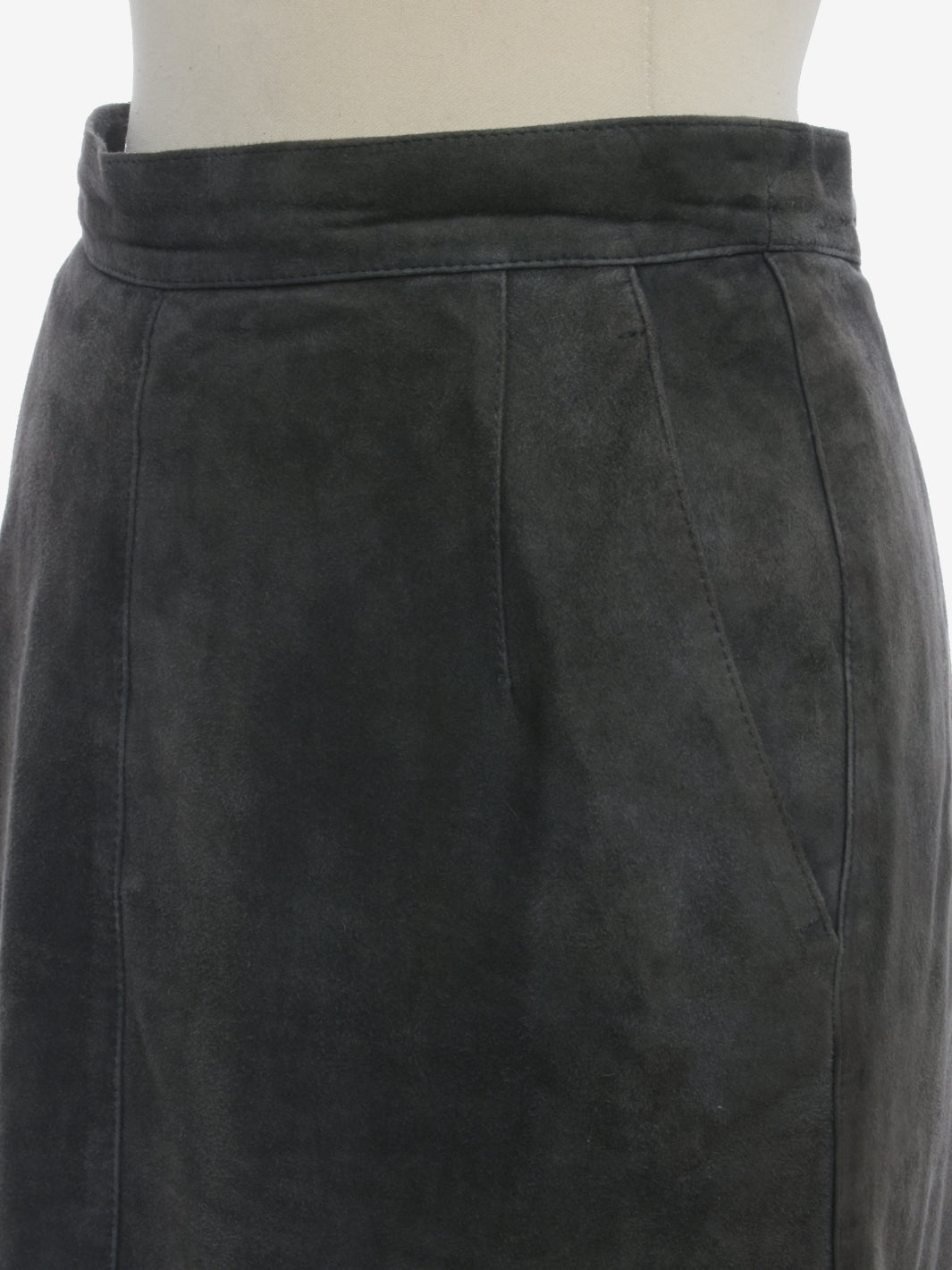 Gianfranco Ferré Midi Suede Skirt - 90s