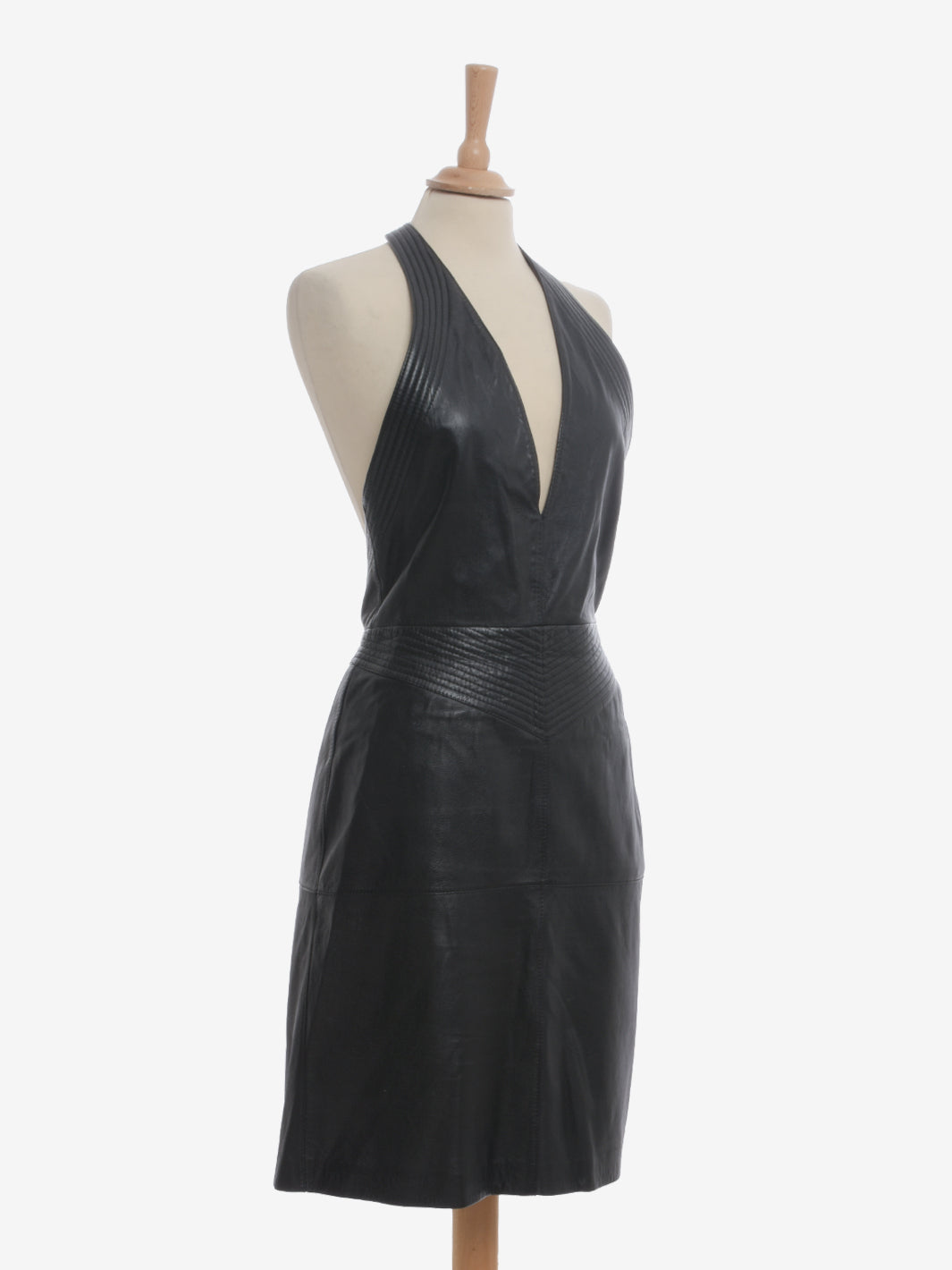 Gianfranco Ferré Leather Midi Dress - 80s