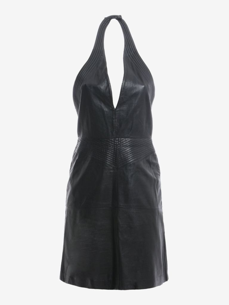 Gianfranco Ferré Leather Midi Dress - 80s