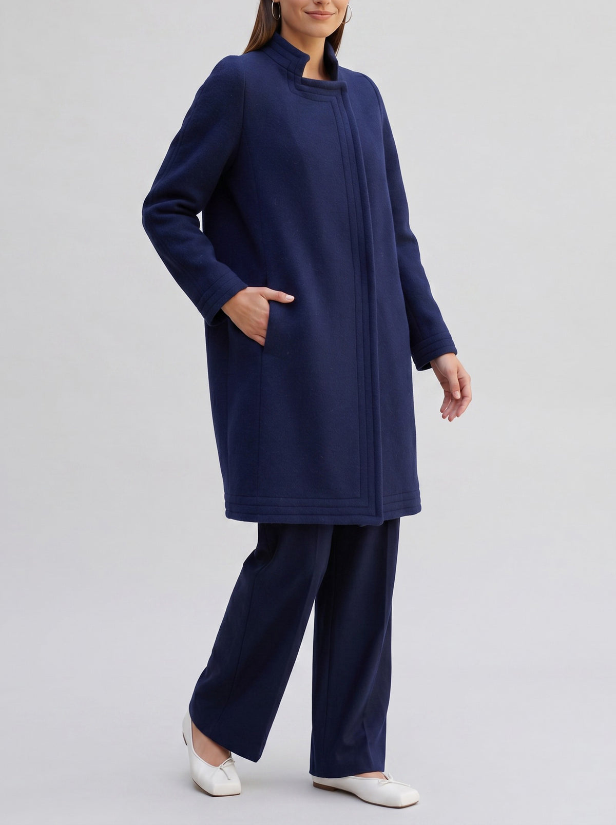 Vintage Wool Blend Mid-Length Coat CVM22.51.21  Gianluca Capannolo 