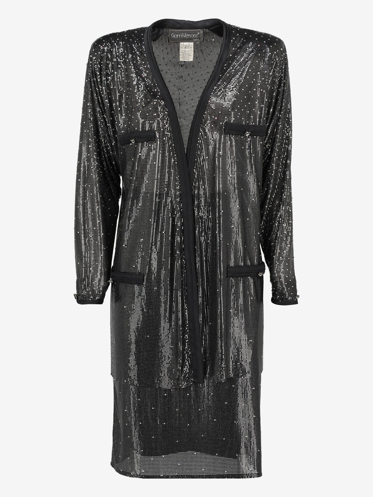 Gianni Versace Couture - Black Metallic Mesh Tunic Dress AR113  Gianni Versace 