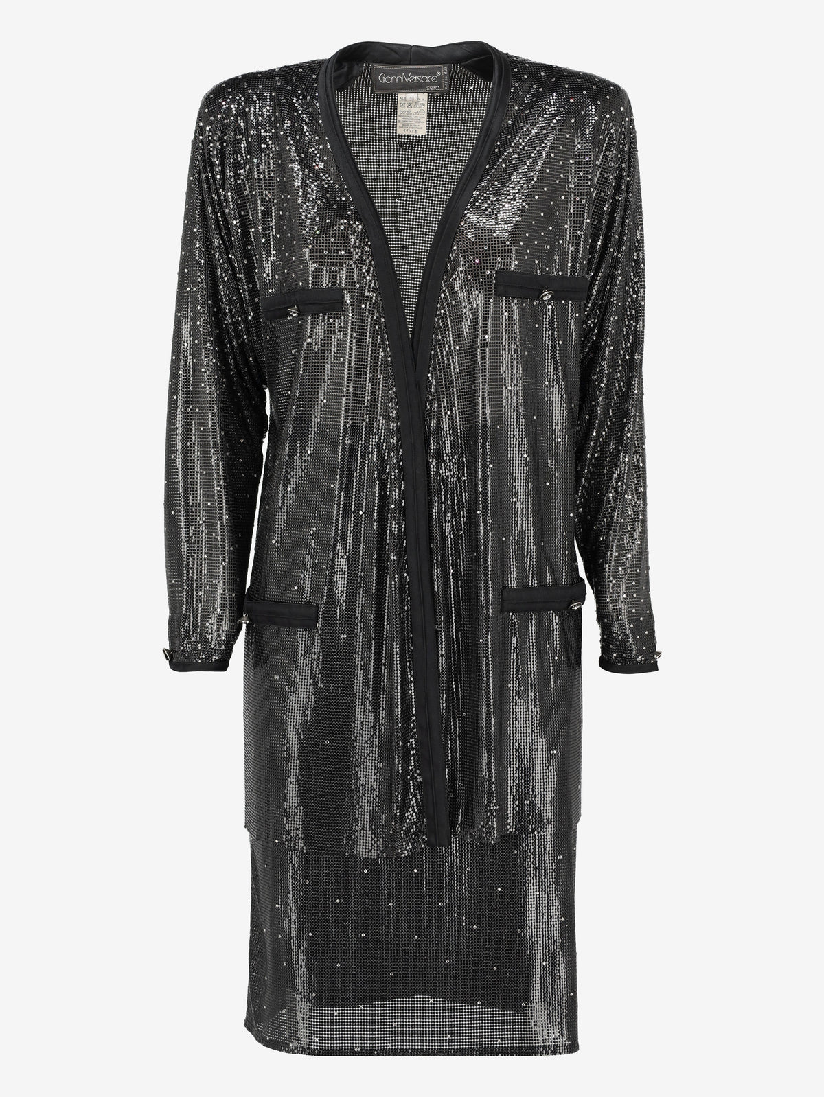 Gianni Versace Couture - Black Metallic Mesh Tunic Dress AR113  Gianni Versace 