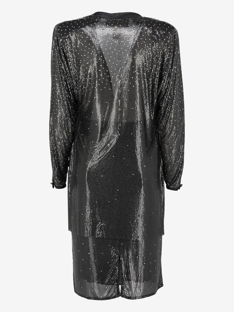 Gianni Versace Couture - Black Metallic Mesh Tunic Dress AR113  Gianni Versace 