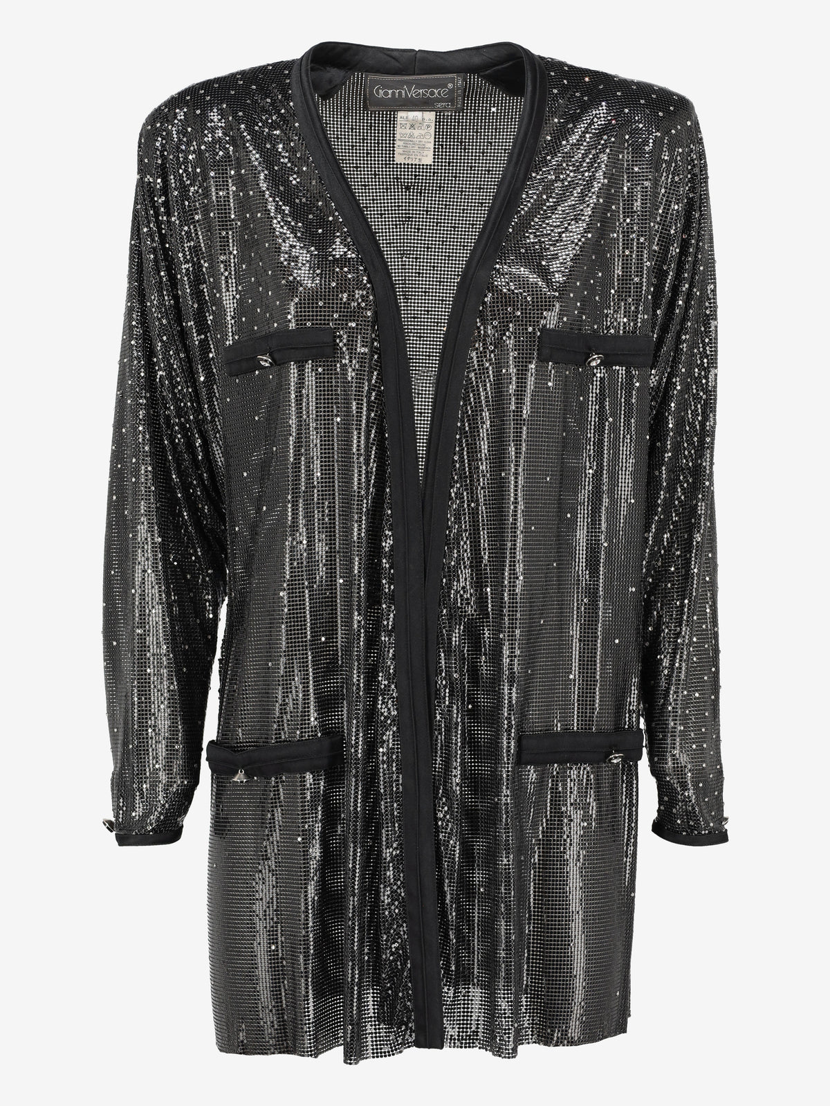Gianni Versace Couture - Black Metallic Mesh Tunic Dress AR113  Gianni Versace 