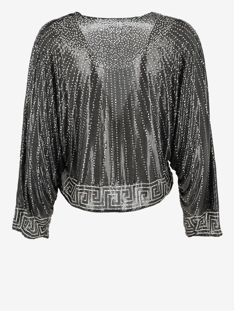Gianni Versace Couture - Metallic Mesh Crop Blouse (S/S 1986) AR115  Gianni Versace 