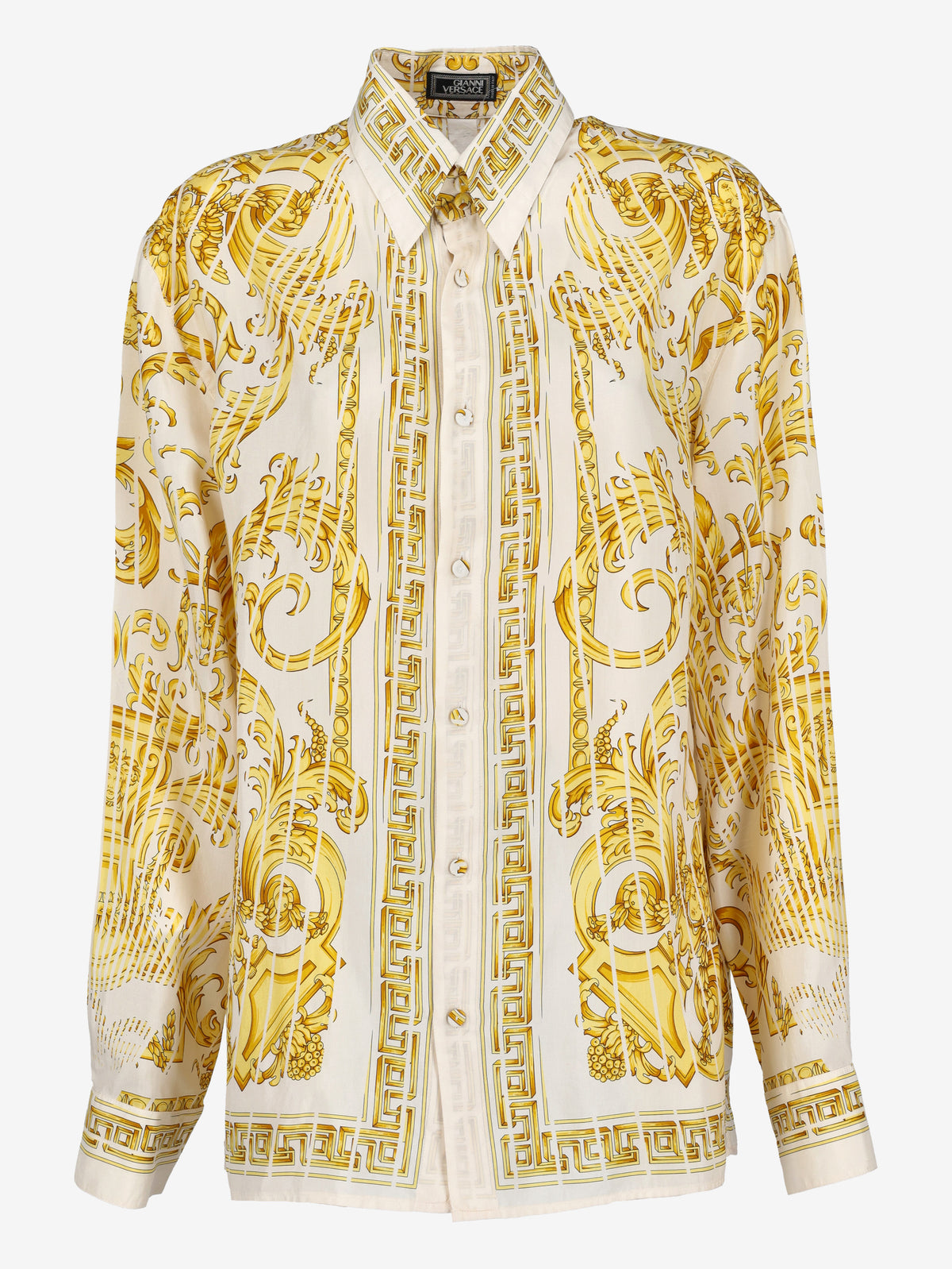 Versace Vintage Silk Baroque Print Shirt MR12926.19  Gianni Versace 