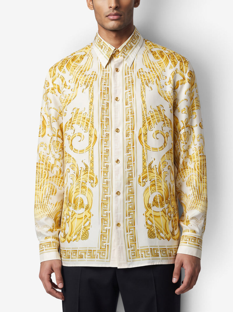 Versace Vintage Silk Baroque Print Shirt MR12926.19  Gianni Versace 