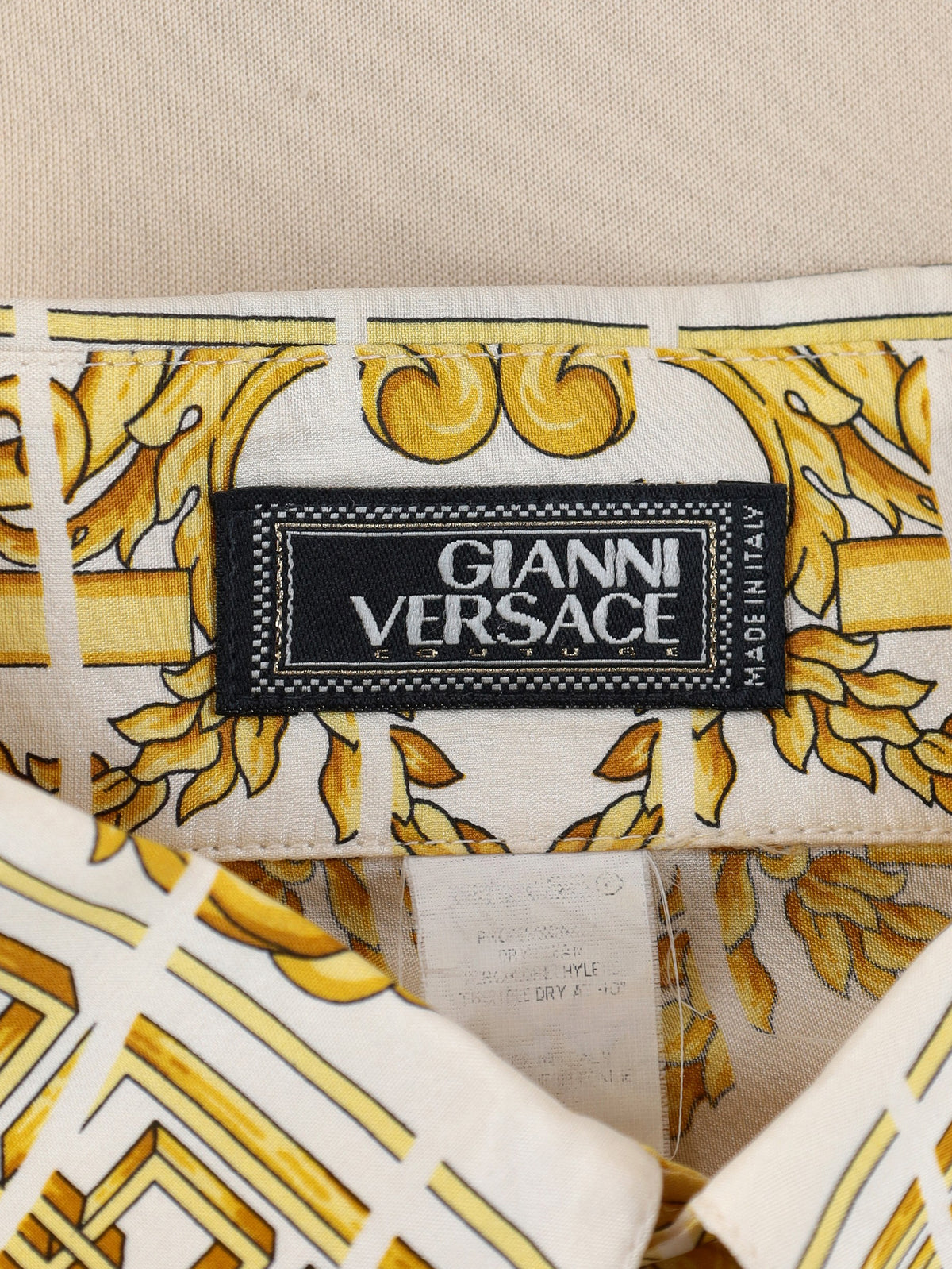 Versace Vintage Silk Baroque Print Shirt MR12926.19  Gianni Versace 