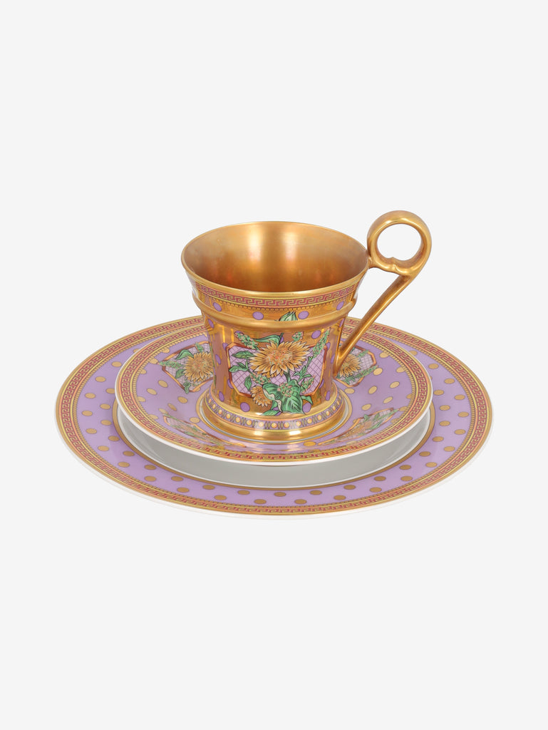 Rosenthal Meets Versace "Floral Elegy" 3-Piece Porcelain Coffee / Tea Set MR12926.40  Gianni Versace 