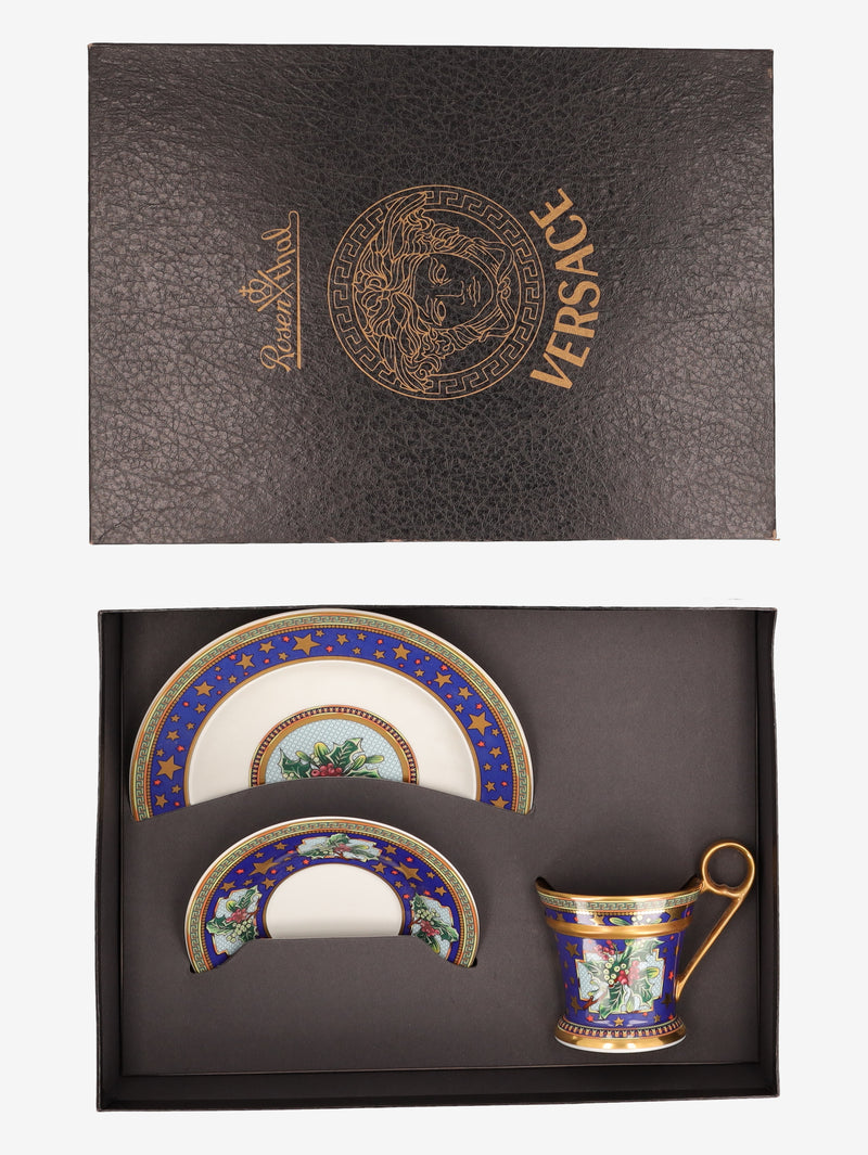 Rosenthal Meets Versace "Floral Elegy" 3-Piece Porcelain Coffee / Tea Set MR12926.40.3  Gianni Versace 