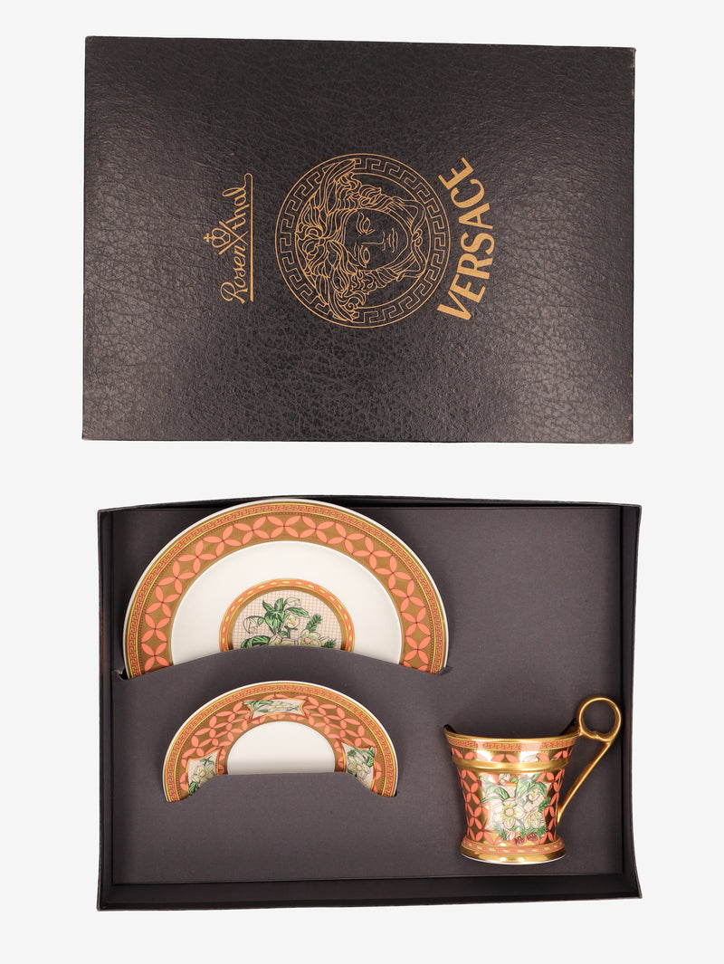 Rosenthal Meets Versace "Floral Elegy" 3-Piece Porcelain Coffee / Tea Set MR12926.40.5  Gianni Versace 