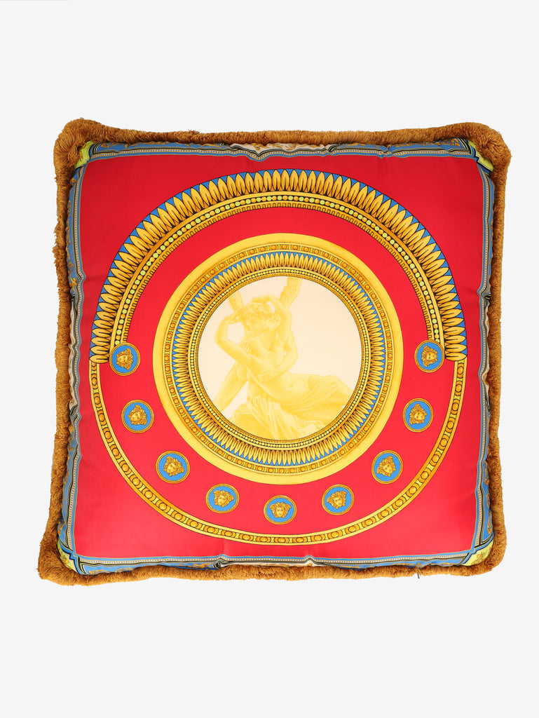 Versace Oversized Multicolour Silk Cushion with Decorative Fringes MR12926.47  Gianni Versace 