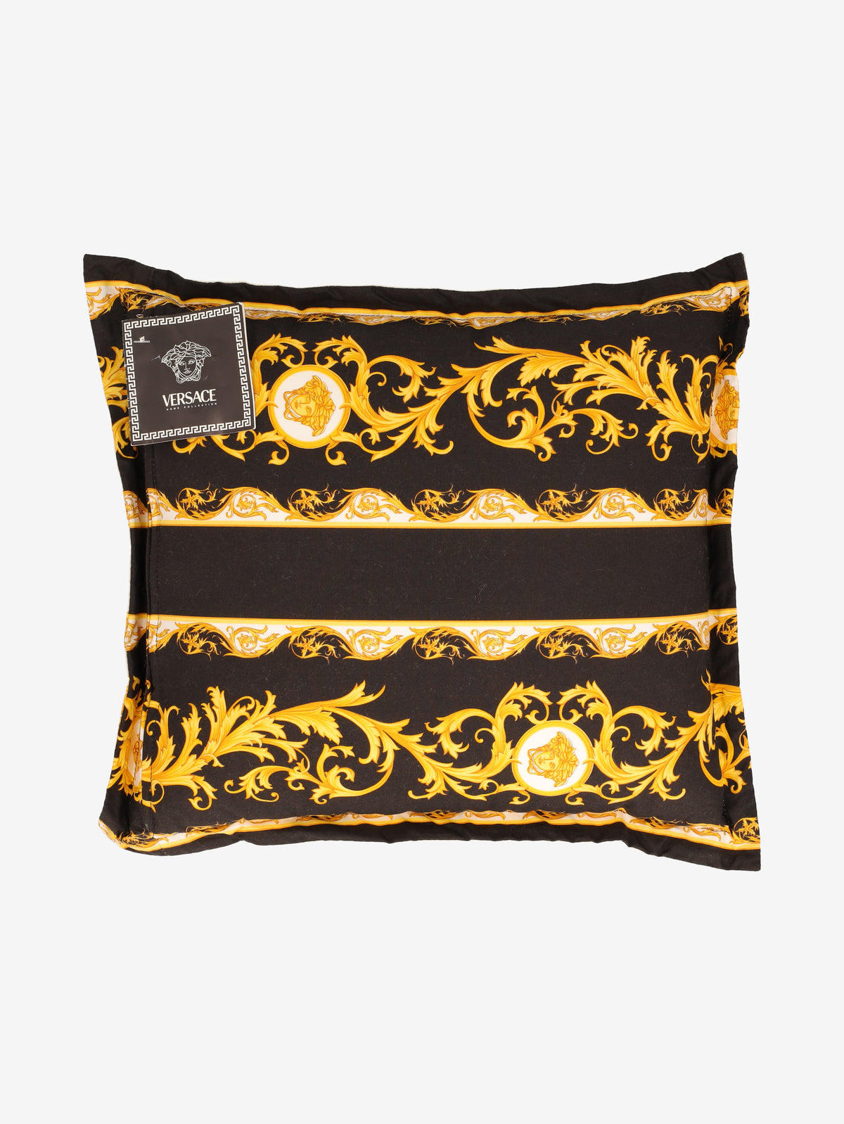 Versace Rectangular Silk Cushion with Baroque and Medusa Motifs MR12926.48  Gianni Versace 