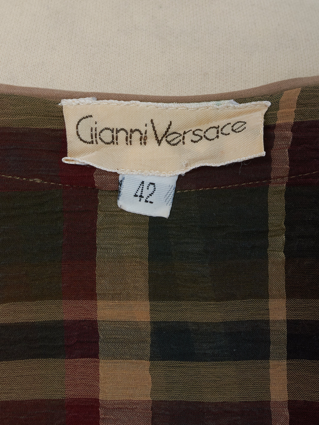 Gianni Versace Viscose Checked Suit