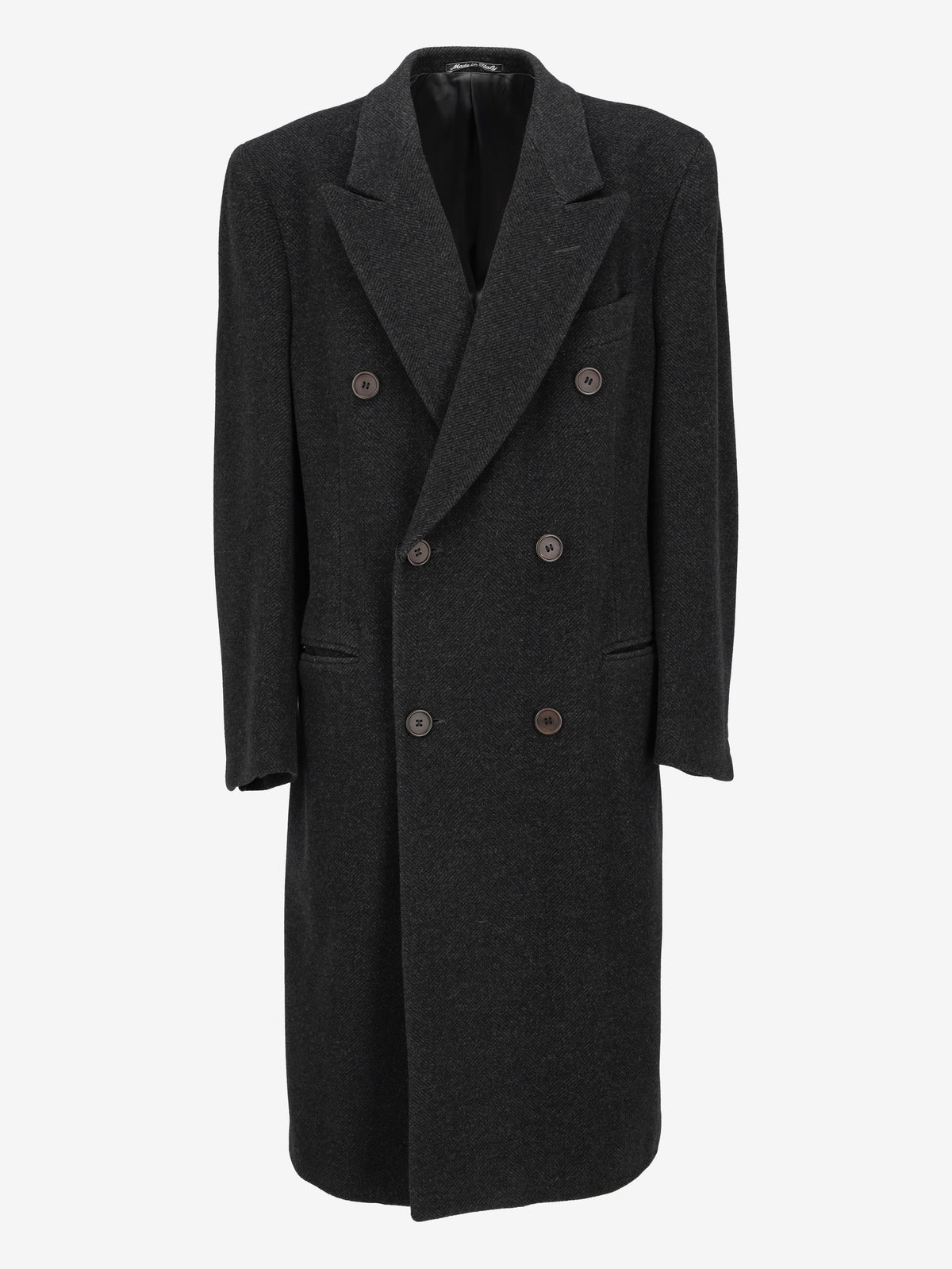Giorgio Armani Grey Wool-Blend Double-Breasted Coat MU260921.72  Giorgio Armani 