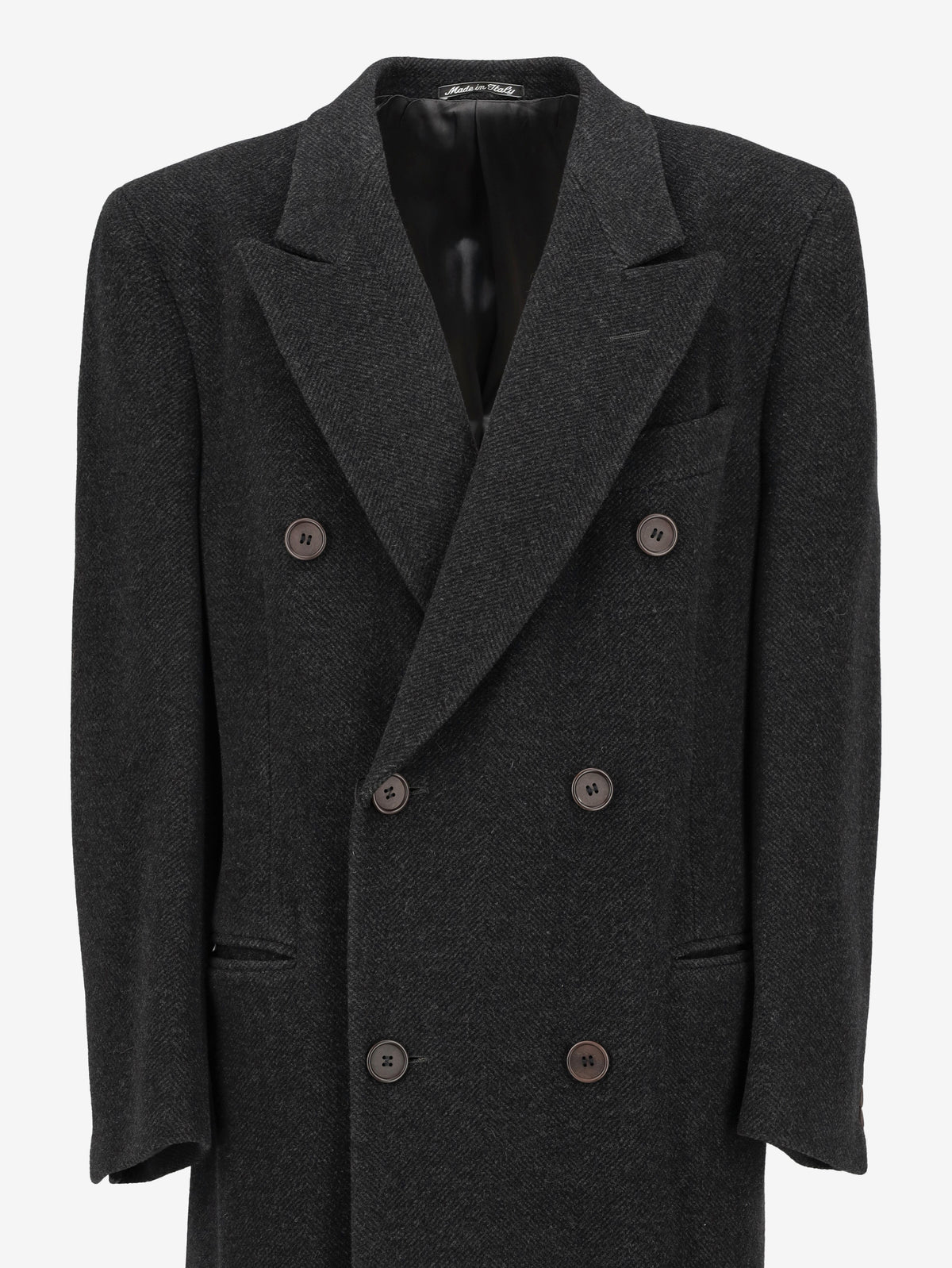 Giorgio Armani Grey Wool-Blend Double-Breasted Coat MU260921.72  Giorgio Armani 