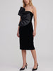 Giorgio Armani One-Shoulder Velvet Dress W27526.166  Giorgio Armani 