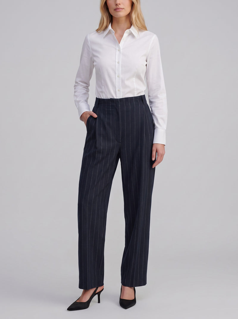 Giorgio Armani Vintage Wool Pinstripe Trousers W27526.187  Giorgio Armani 