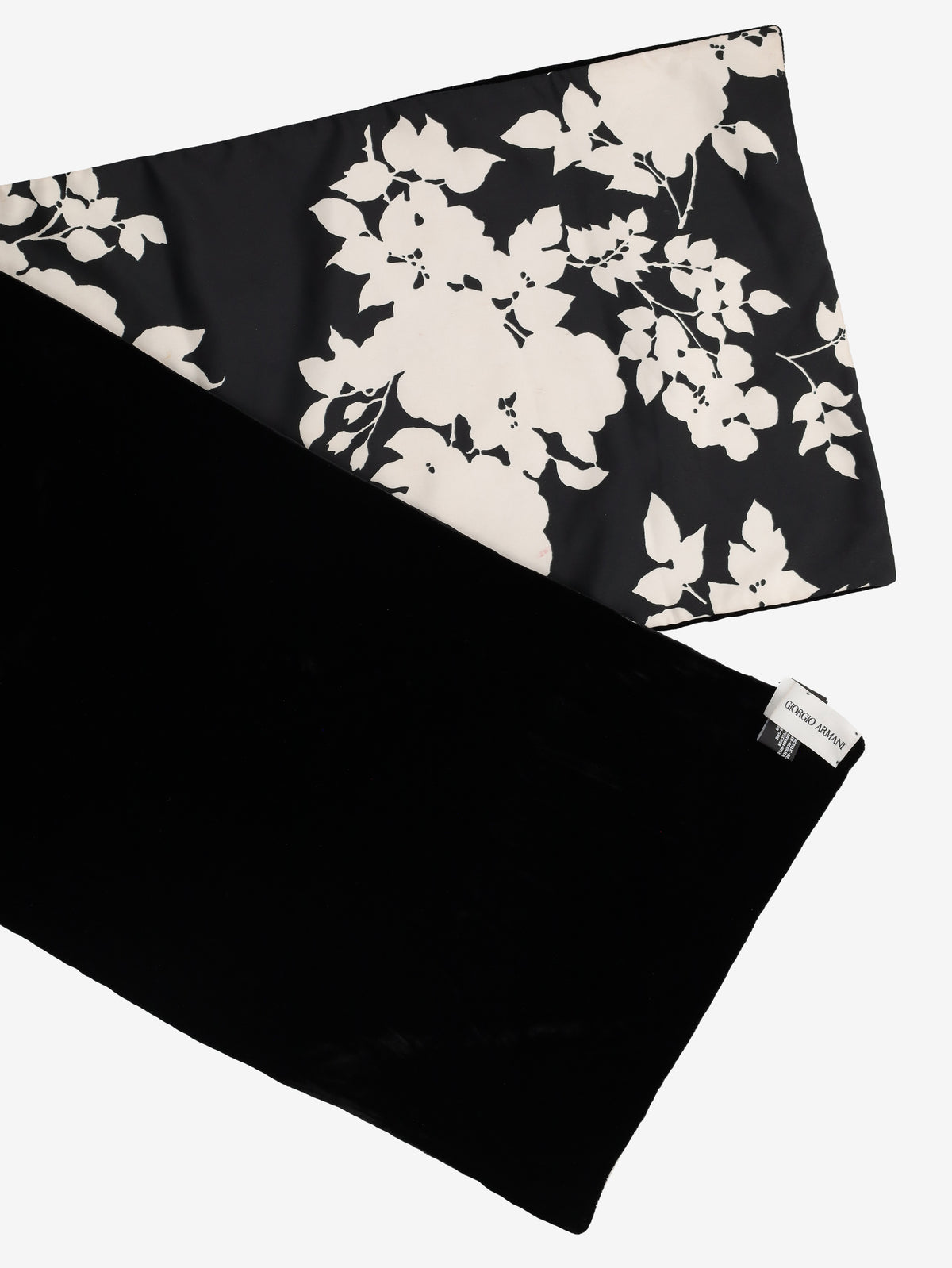 Giorgio Armani Reversible Velvet and Silk Floral Shawl Scarf W27526.74  Giorgio Armani 