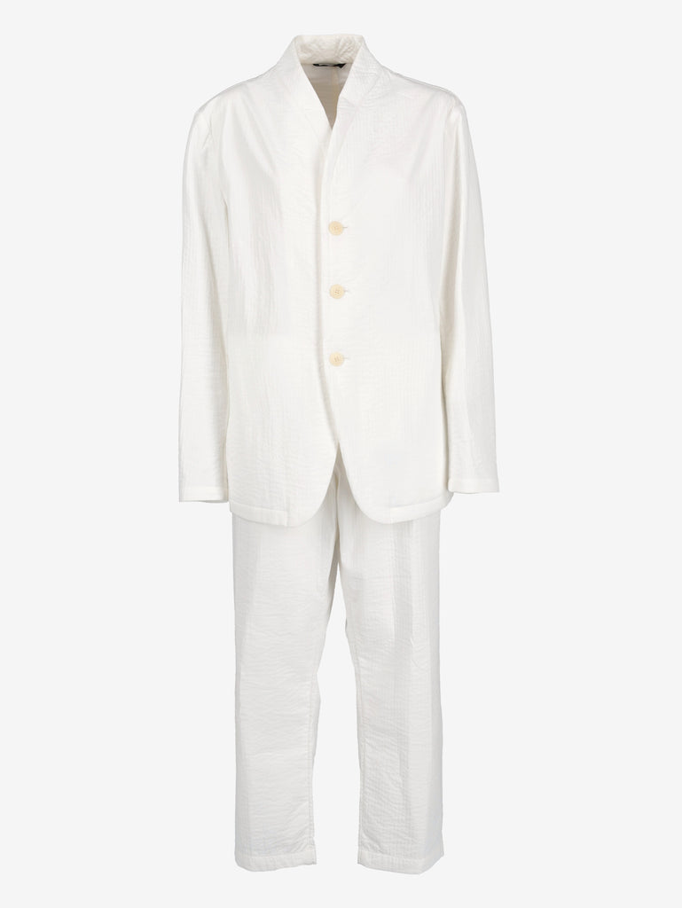 Giorgio Armani Vintage White Suit with Mandarin Collar Jacket W290926.1  Giorgio Armani 