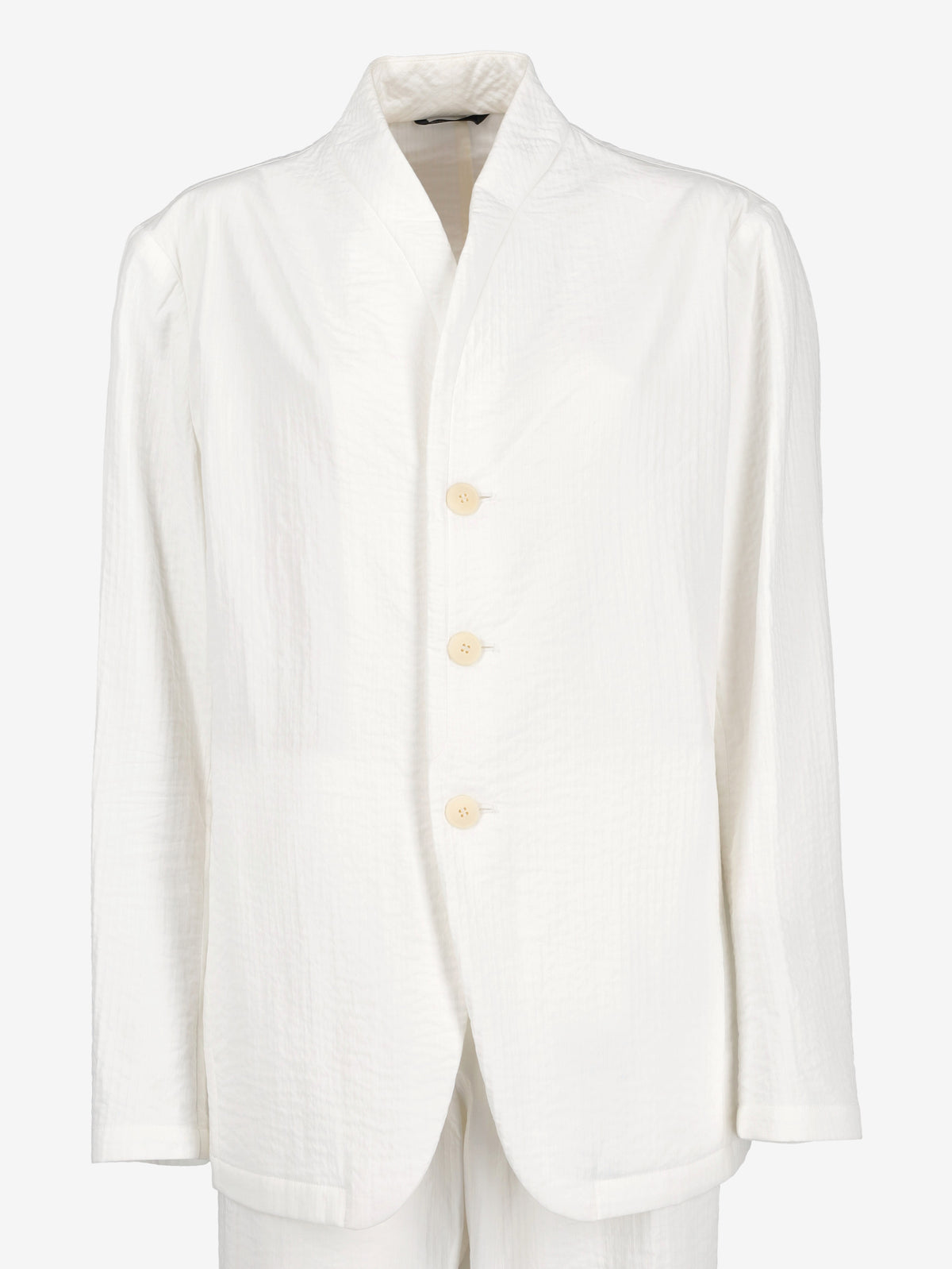 Giorgio Armani Vintage White Suit with Mandarin Collar Jacket W290926.1  Giorgio Armani 