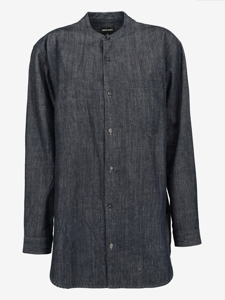 Giorgio Armani Cotton Denim-Effect Shirt "Giorgio Armani Cotton Denim-Effect Shirt W290926.2  Giorgio Armani 