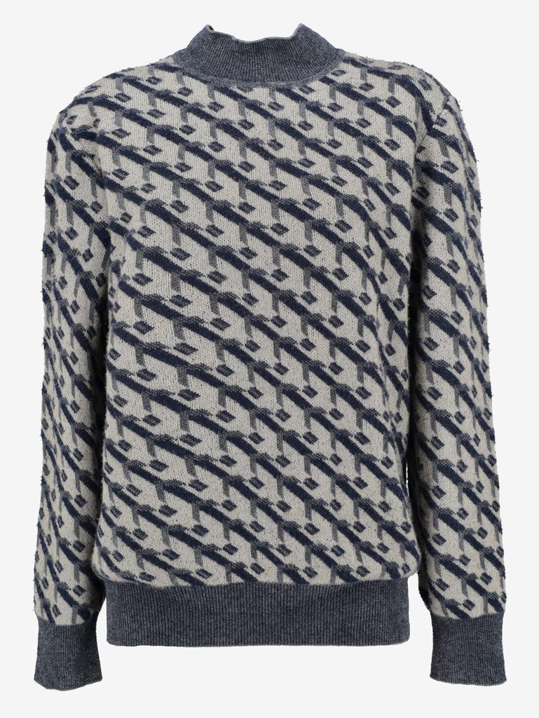 Giorgio Armani Geometric Pattern Wool-Blend Turtleneck Sweater W290926.3  Giorgio Armani 