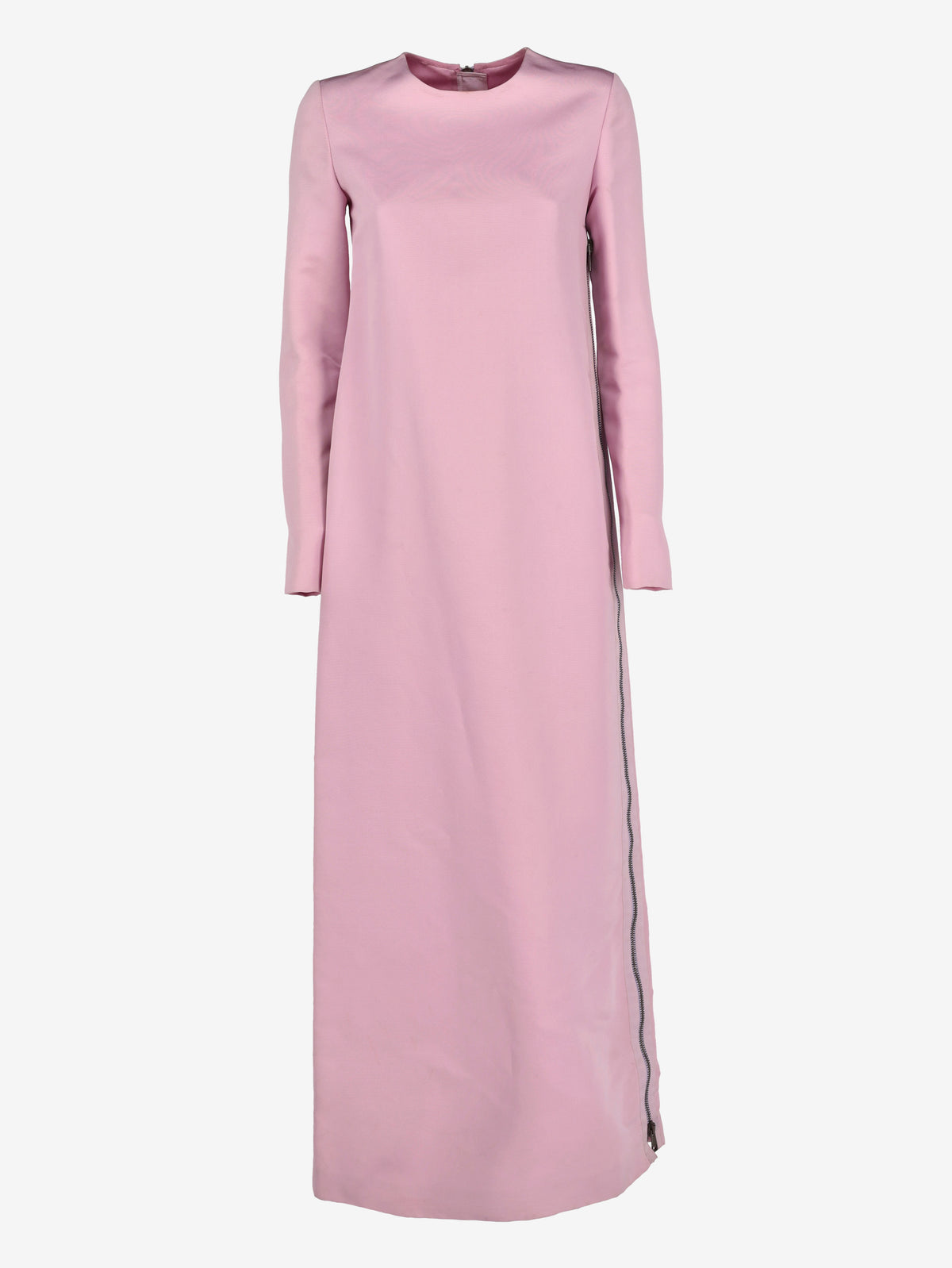 Gucci Structured Long Cady Dress in Dusty Pink with Side Zip AR119  Gucci 