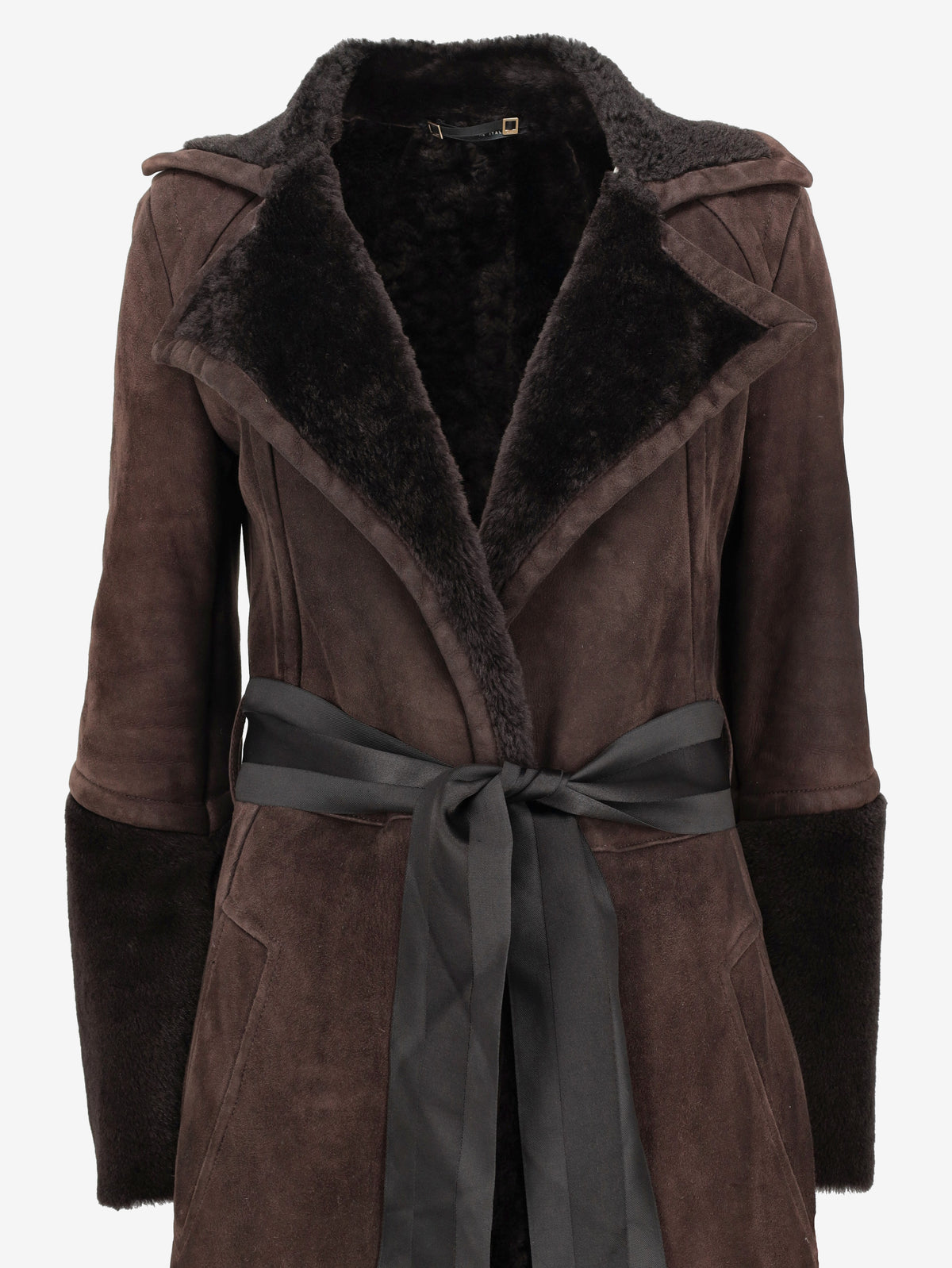 Gucci Shearling-Lined Leather Coat CVM26.5.12  Gucci 