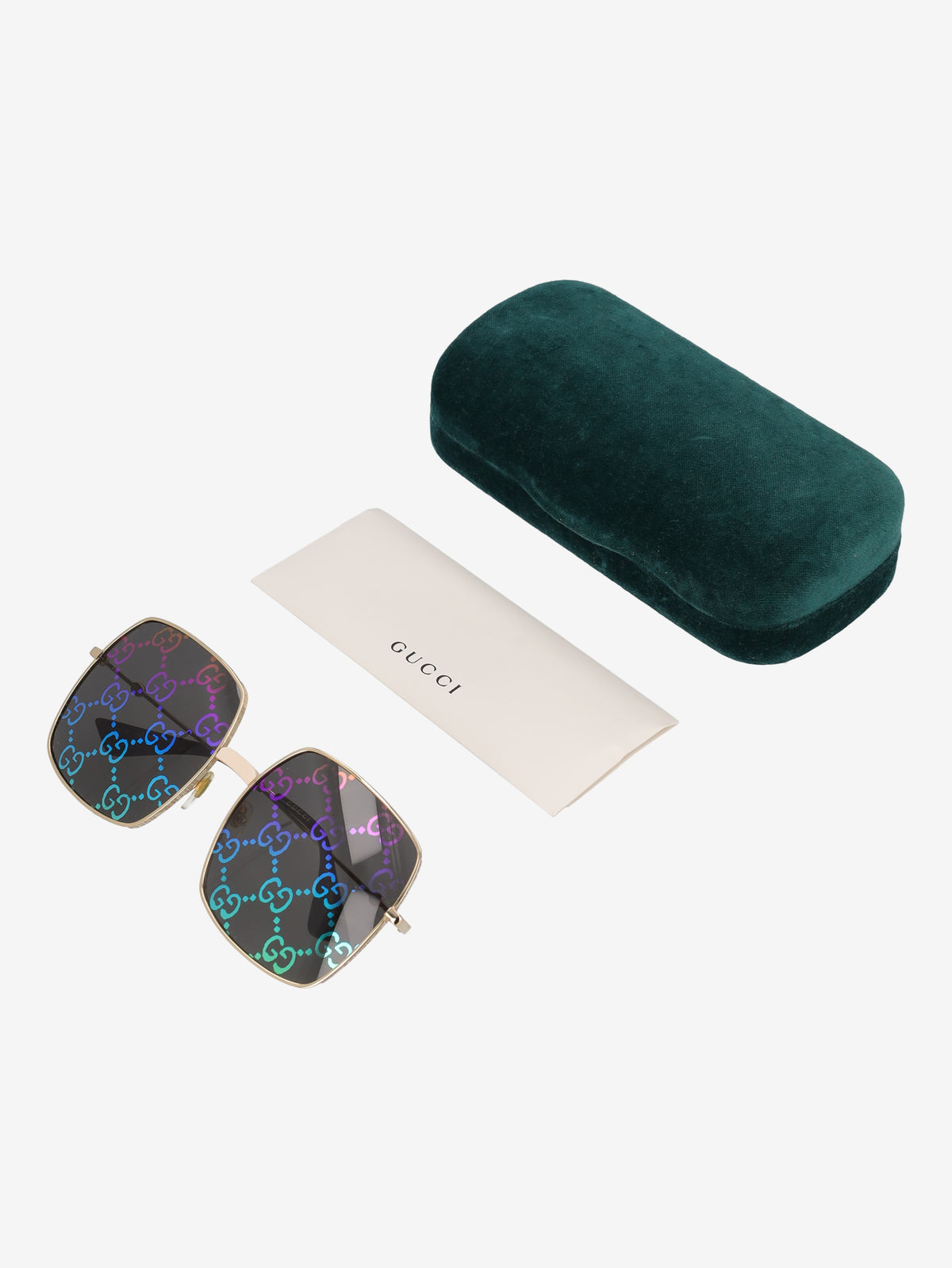 Gucci Vintage Oversized Rectangular Sunglasses with Bee Detail MR12926.34  Gucci 