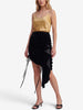 Gucci Asymmetric Velvet Lace-Up Skirt W29092026.2  Gucci 