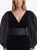 Guy Laroche Vintage Dress with Pleated Puff Sleeves and Matching Belt W191026.17  Guy Laroche 