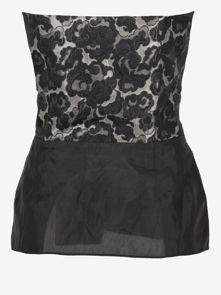 Guy Laroche Sleeveless Rose-Pattern Corset-Style Top W191026.23  Guy Laroche 