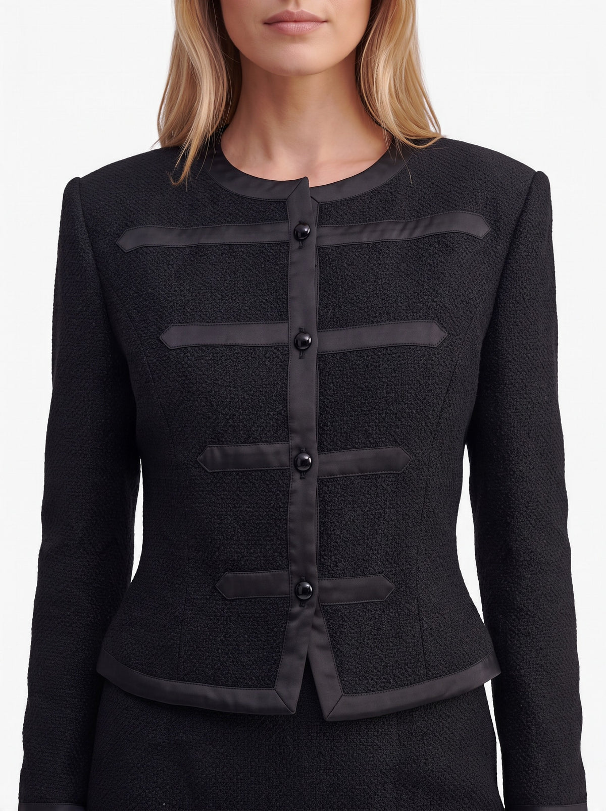 Guy Laroche Vintage Black Wool Skirt Suit W191026.9  Guy Laroche 