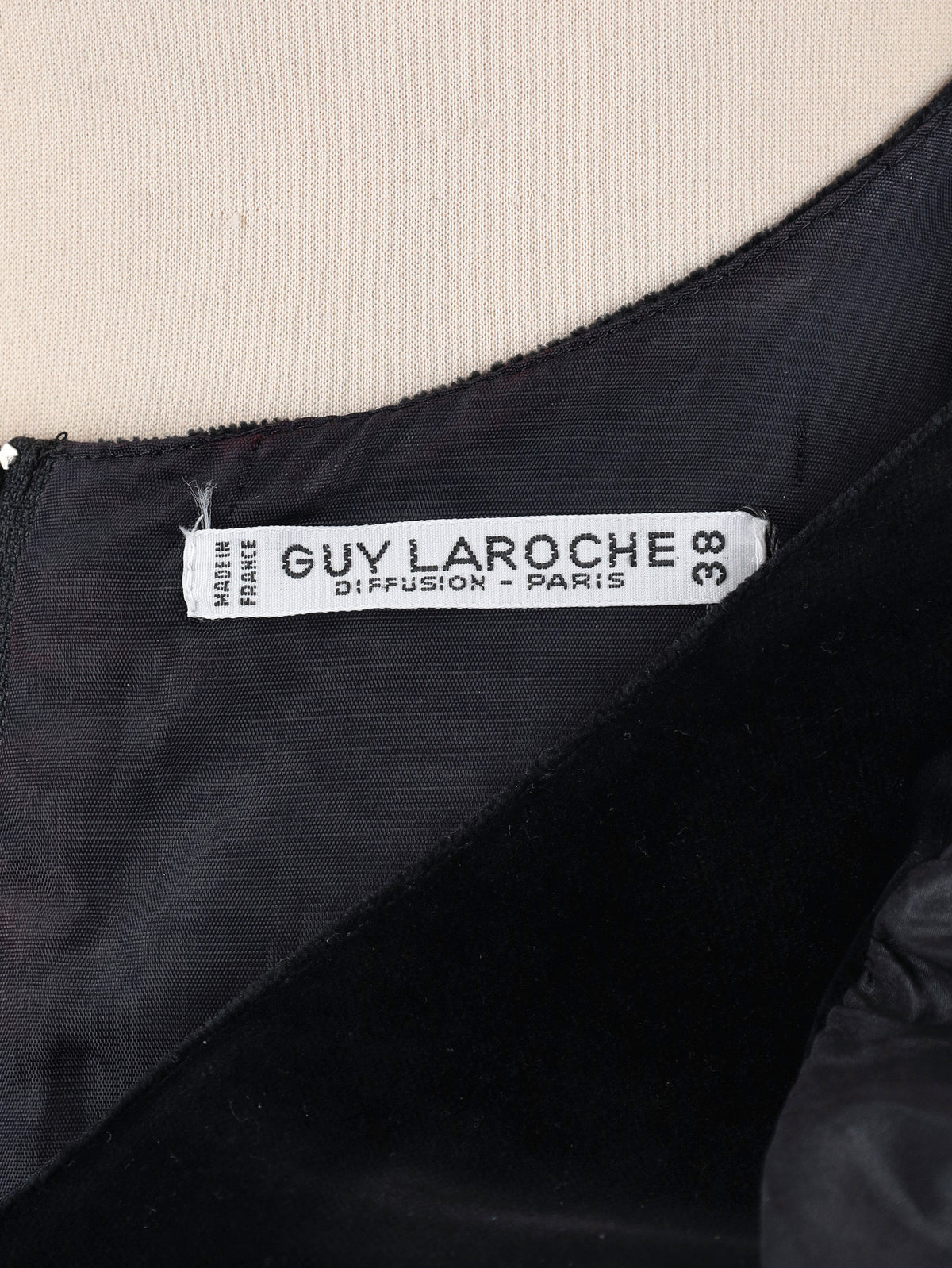 Guy Laroche Black Velvet-Effect Midi Dress W2926.4  Guy Laroche 