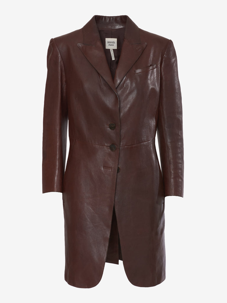 Hermès Brown Leather Jacket