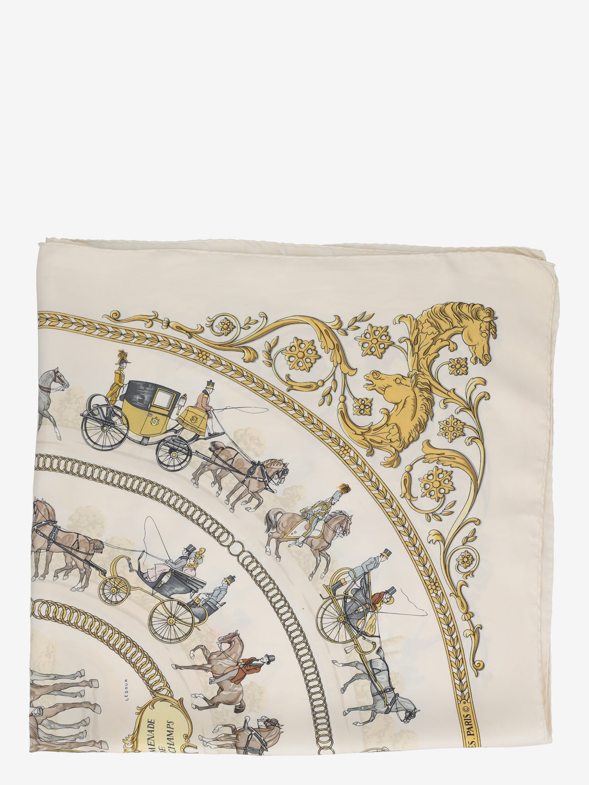 Hermès Equestrian Silk Scarf by Ledoux W150626.34  Hermès 