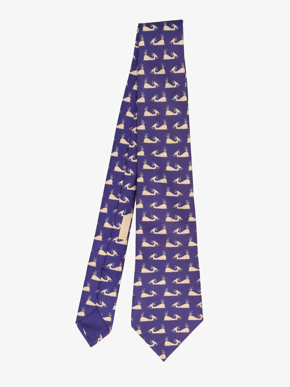 Hermès White Wales Print Tie W16062025.6  Hermès 