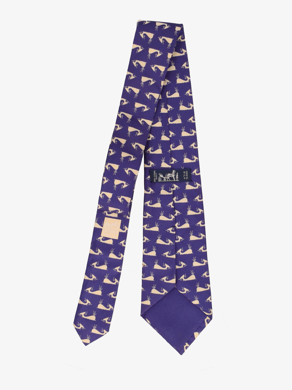 Hermès White Wales Print Tie W16062025.6  Hermès 