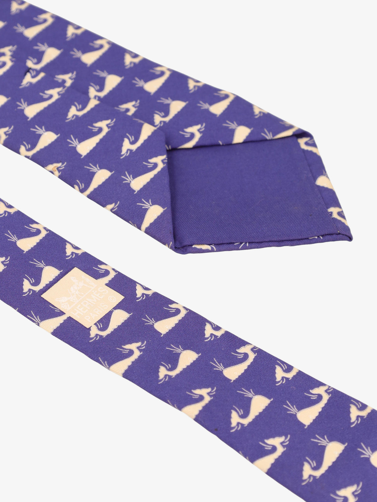 Hermès White Wales Print Tie W16062025.6  Hermès 