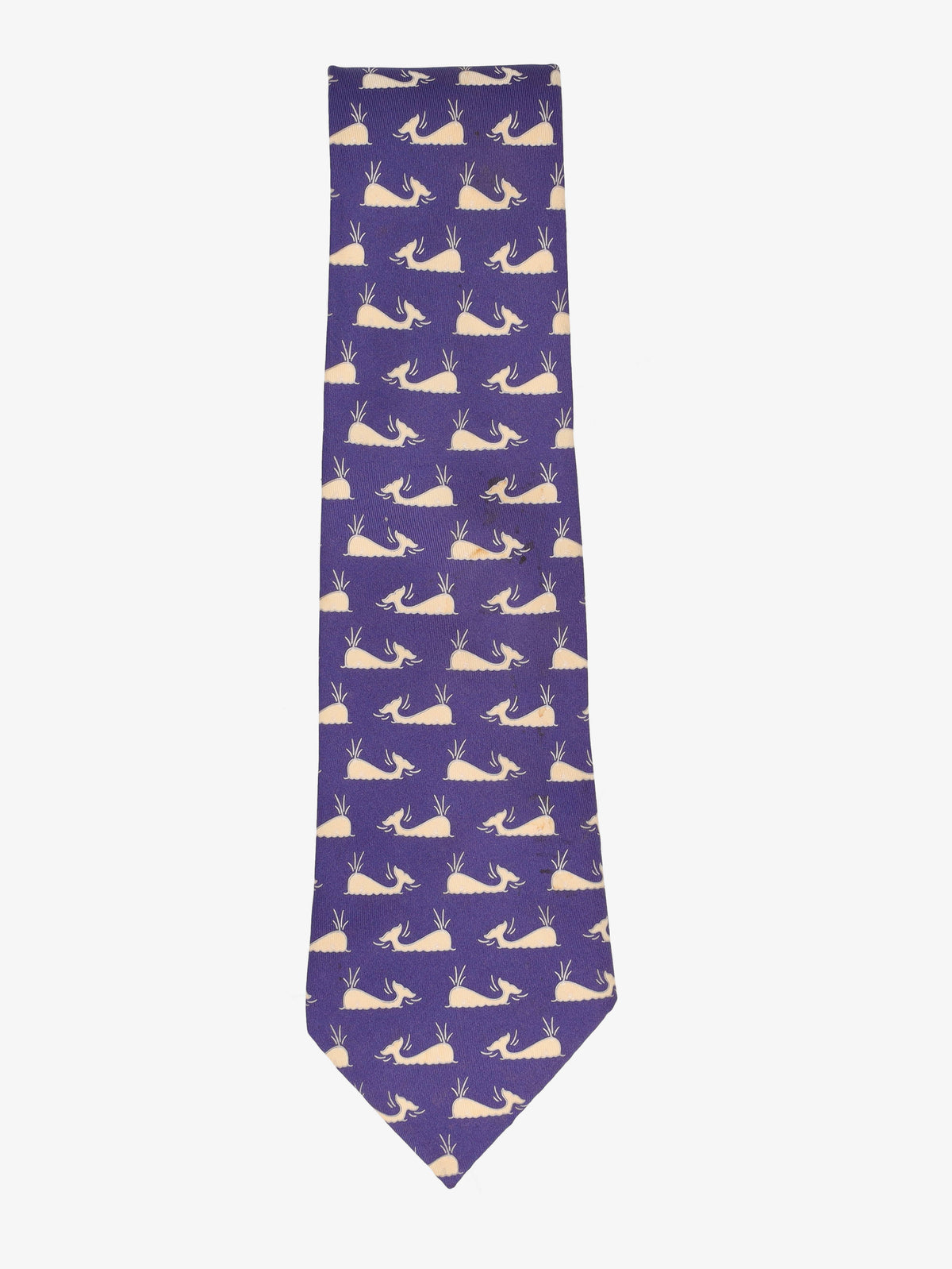 Hermès White Wales Print Tie W16062025.6  Hermès 