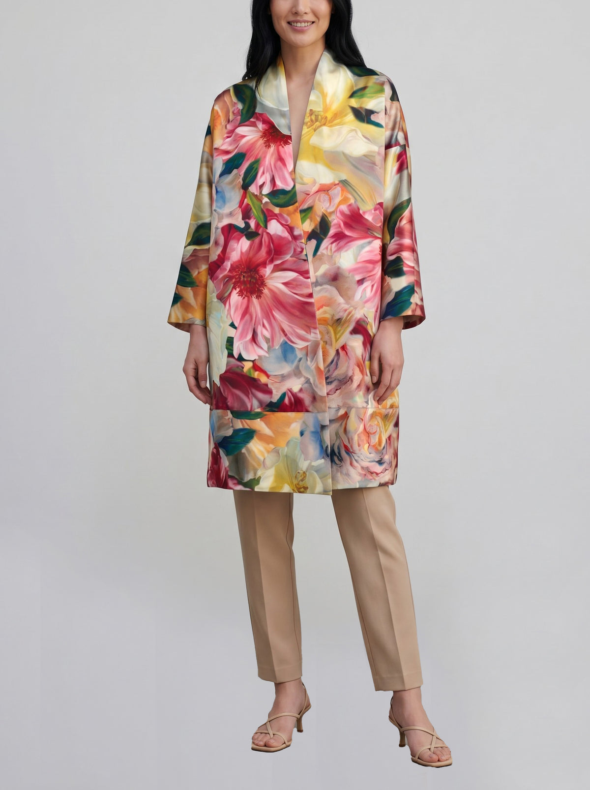 Vintage Floral Kimono-Inspired Coat CVM26.6.142  Iriè 