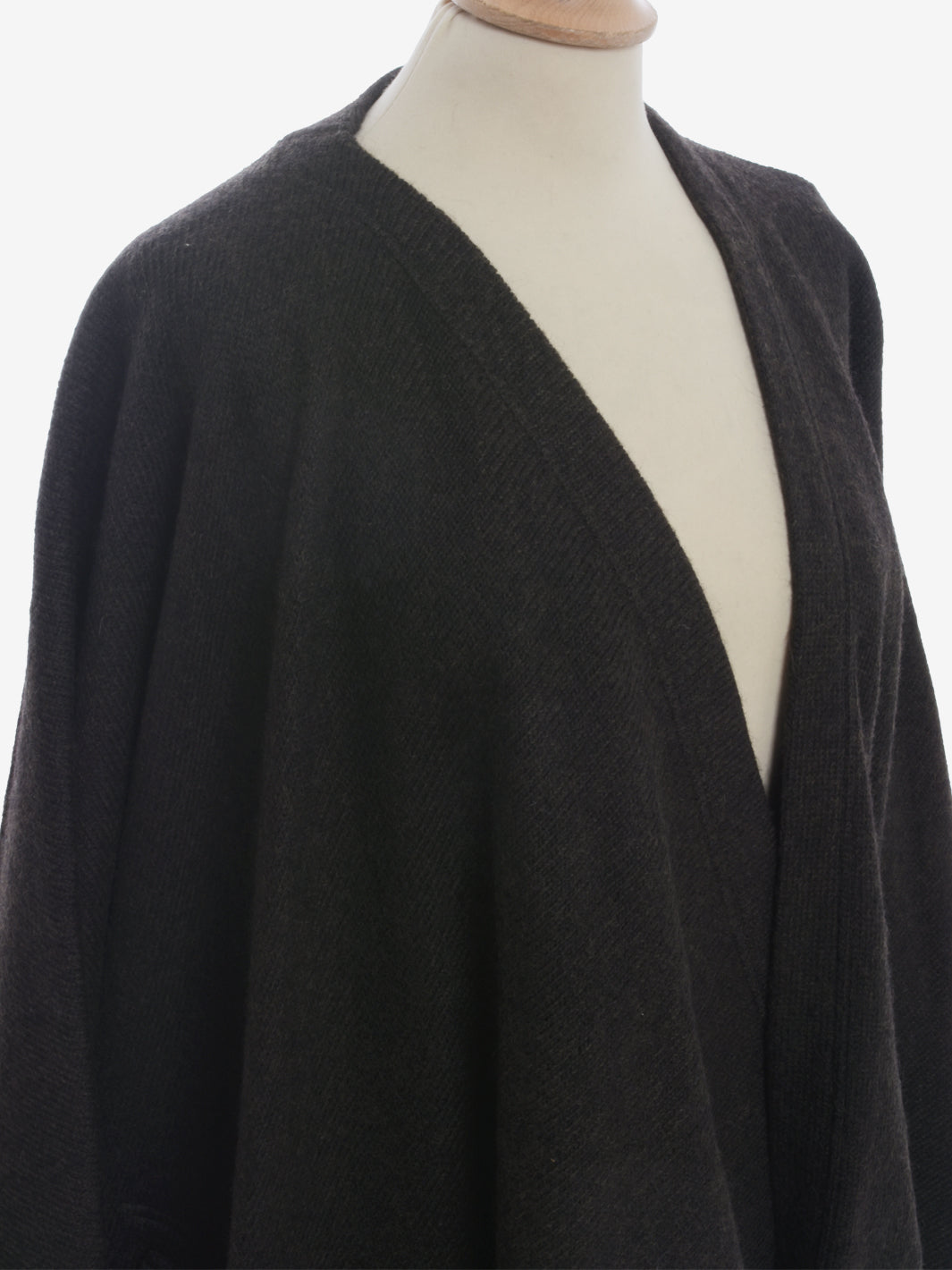 Cappotto Dolman in lana permanente Issey Miyake - anni '80