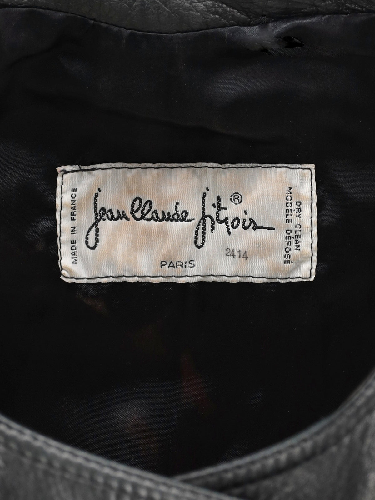Vintage Double-Breasted Leather Jacket MR26526.5  Jean Claude Jitrois 