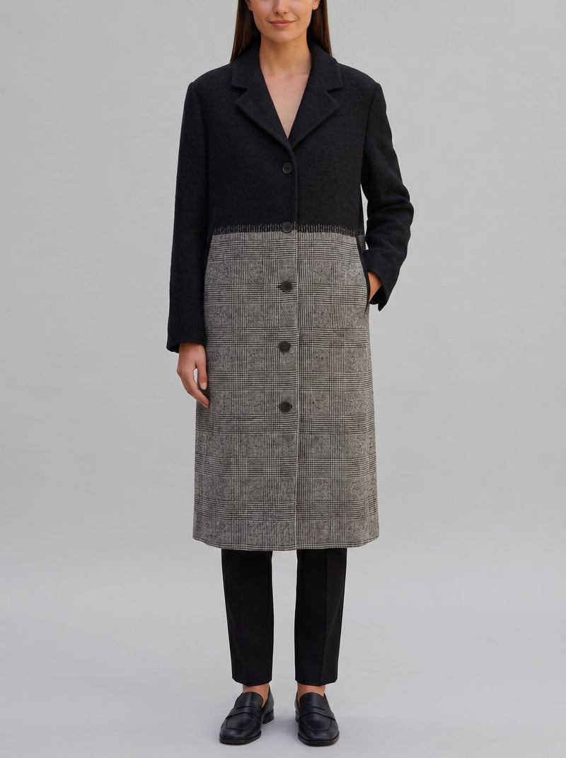 Jil Sander Two-Tone Wool Blend Coat CVM26.22.5  Jil Sander 