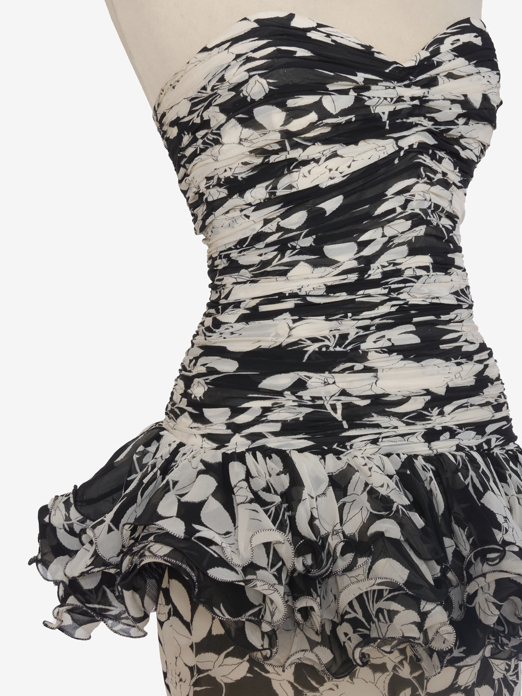 Juanita Sabbadini draped floral patterned dress