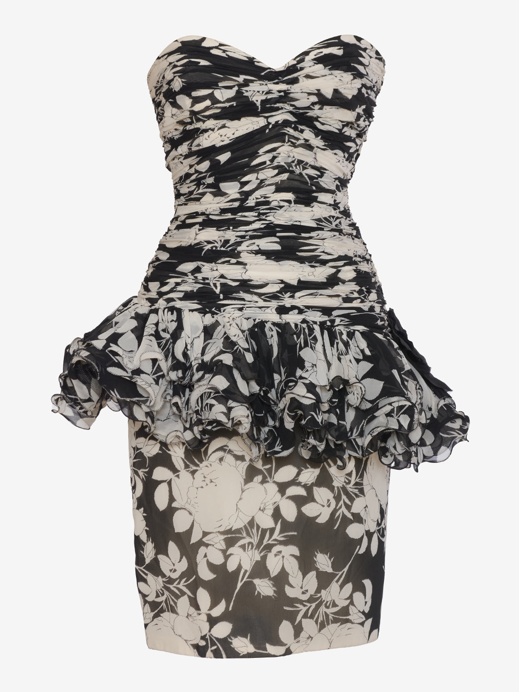 Juanita Sabbadini draped floral patterned dress